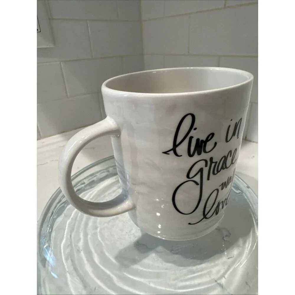 Austin & Ash Mug Live in Grace Walk in Love Coffee Mug Religious Large